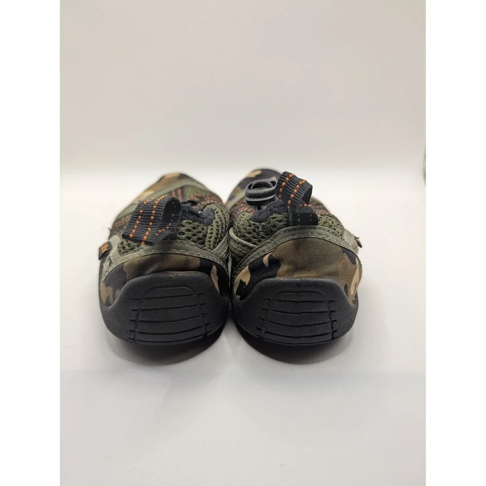 Northside Kids Camo Water Shoes Mesh‎ Bungee Aqua Socks Green Brown Size 12
